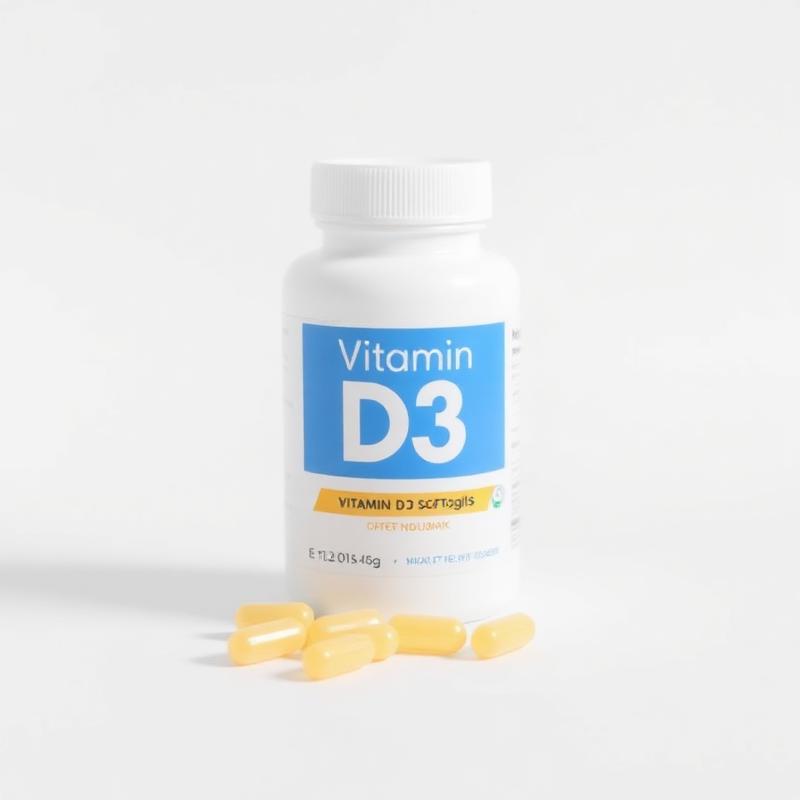Vitamin D3 supplement bottle