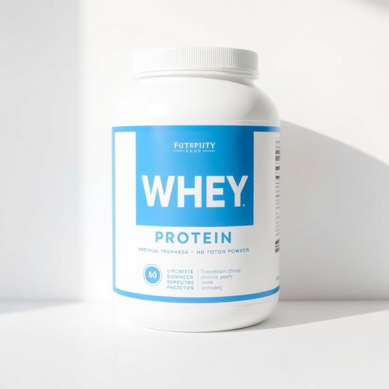 Whey Protein supplement bottle